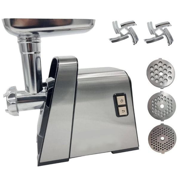 Mașină de Tocat Carne Electrică Inox - 2200W, 3 Site + 2 Cuțite, 2.3kg, Royal King
