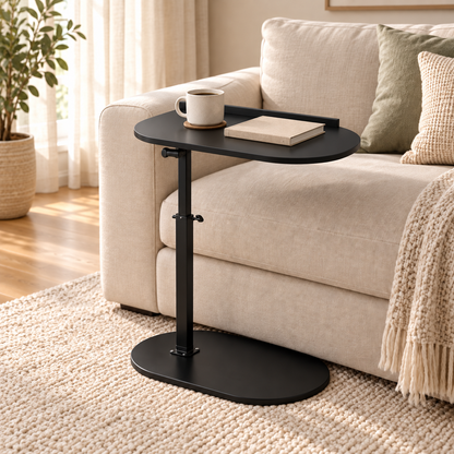 Măsă Cafea-Laptop Portabilă Reglabila Luxis Negru 40x30x45-80cm 1.83kg, Compactă, Rezistentă - MCafea-115