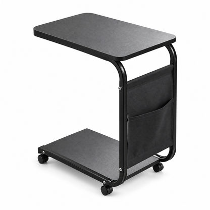Măsuță Cafea/Laptop Portabilă Roți Luxis Negru 40*30*60cm 1.85kg, Compactă, Rezistentă - MCafea-114