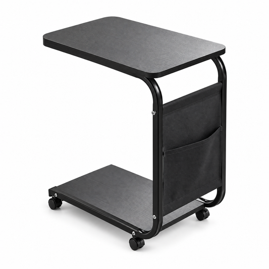 Măsuță Cafea/Laptop Portabilă Roți Luxis Negru 40*30*60cm 1.85kg, Compactă, Rezistentă - MCafea-114