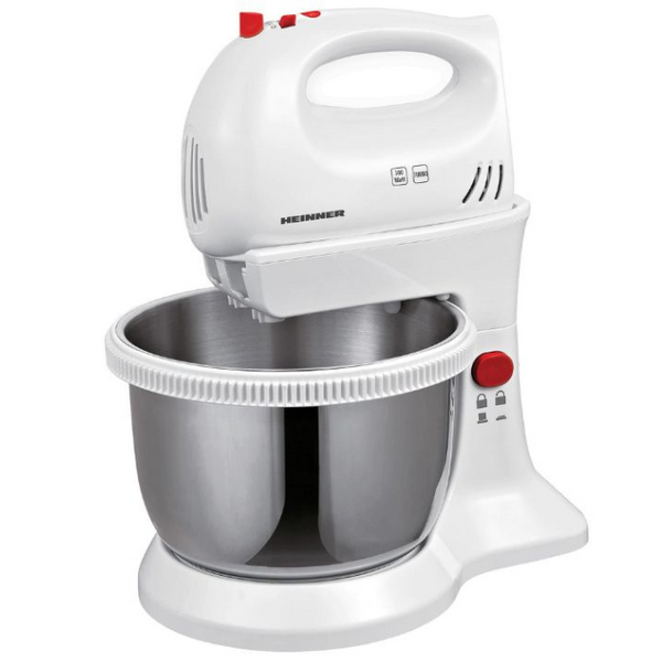 Mixer Bol Heinner - 300W, Inox, Rotativ, Turbo, Amestecare, Frământare - HMBR-300W