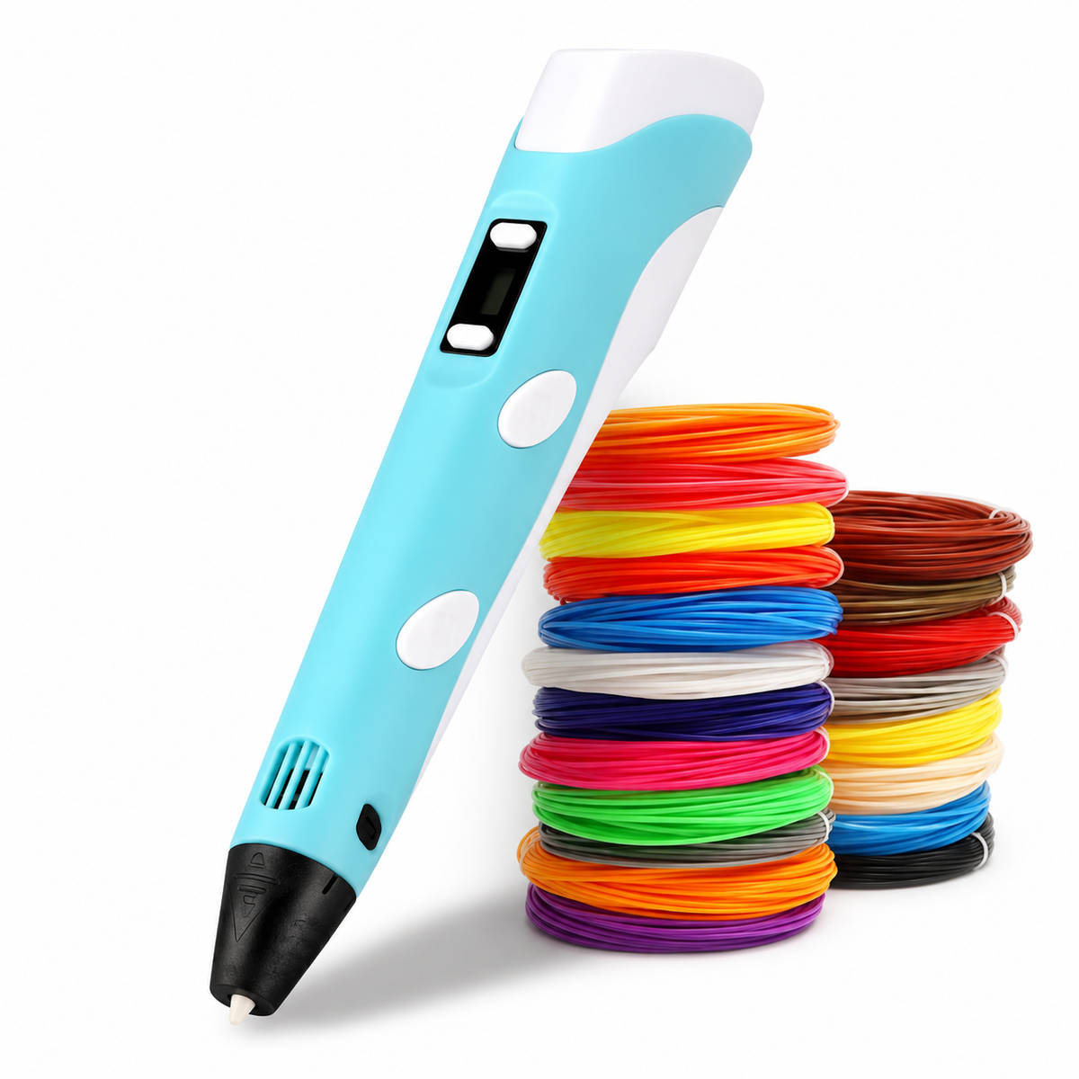Pix 3D LUXiS PEN2 și filamente multicolore, prezentare fără ambalaj