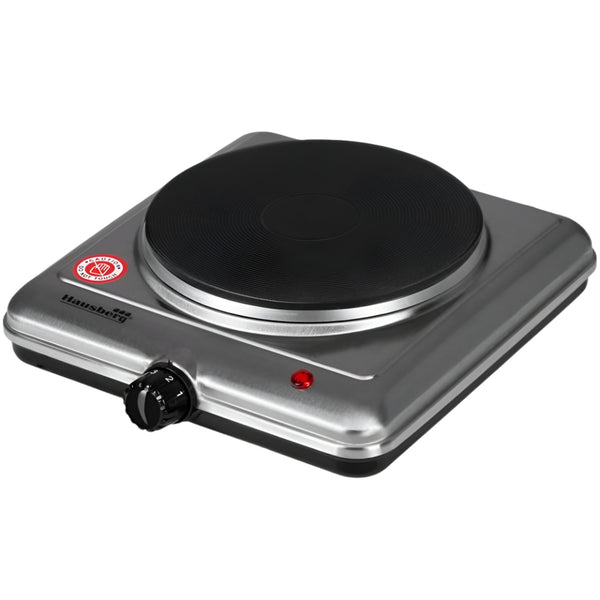 Plită Electrică Hausberg HB-544, 1500W, Inox, 1 Arzător, Termostat