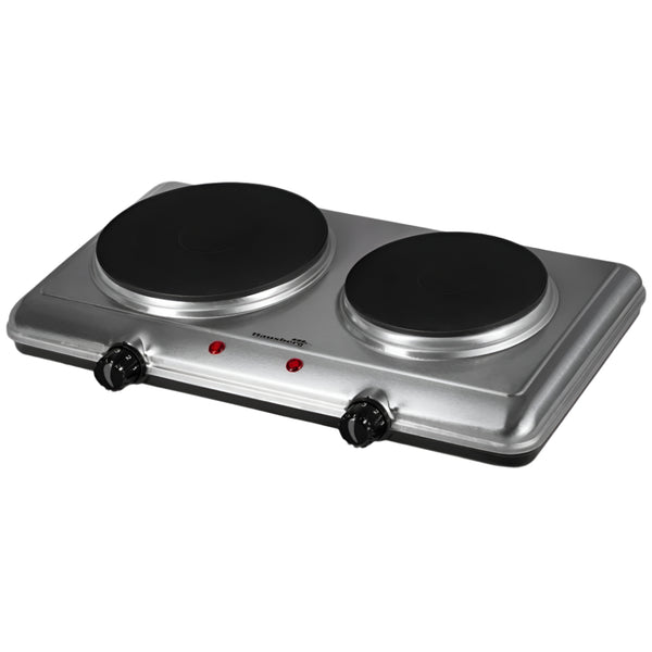 Plită Electrică Hausberg HB-545, 2500W, 2 Arzătoare, Termostat Reglabil, Inox