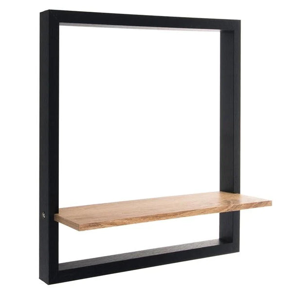 Raft de Perete Luxis din Lemn cu Cadru Metalic, 40 × 10 × 40 cm
