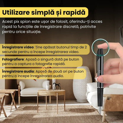 Pix Spion Luxis, Camera Full HD 1080P, Microfon Integrat, Inregistrare Video Audio - PixSp-1080