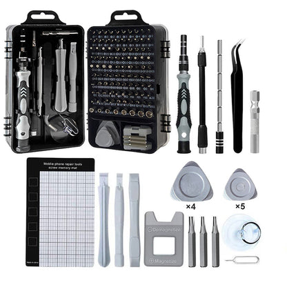 Trusa Reparatie Smartphone Luxis 122 Piese – Kit Complet pentru Telefoane si Electronice - TrusaTelef-Lux122