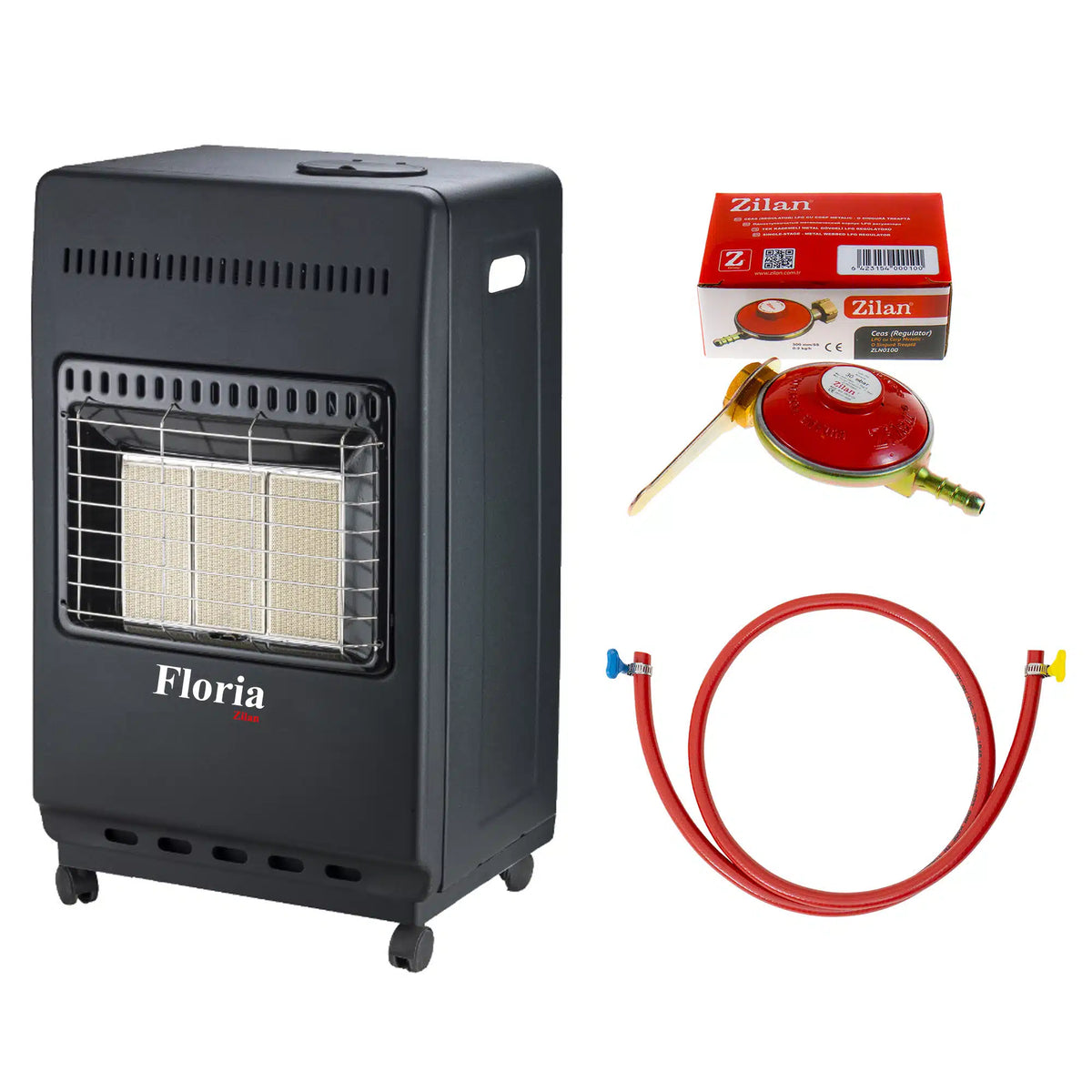 Sobă mobilă Floria ZLN1275 pe gaz GPL, 4200 W, vedere frontală