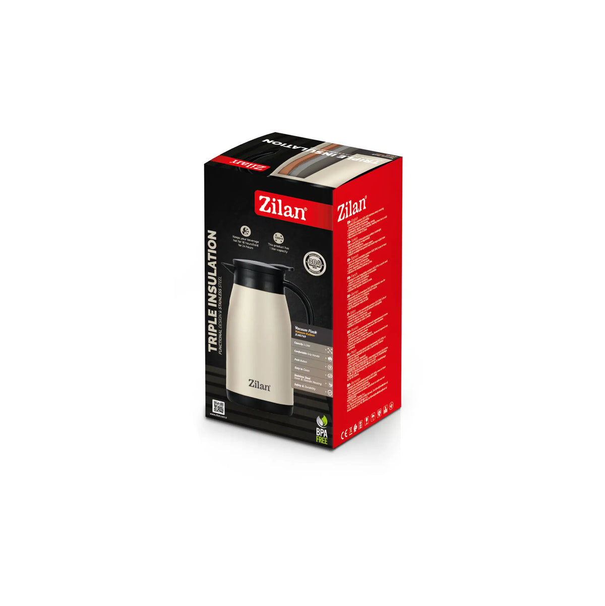 Termos Tip Ceainic Zilan, 1 L, Crem - ZLN0769 – fotografie 2 cu detalii ale produsului