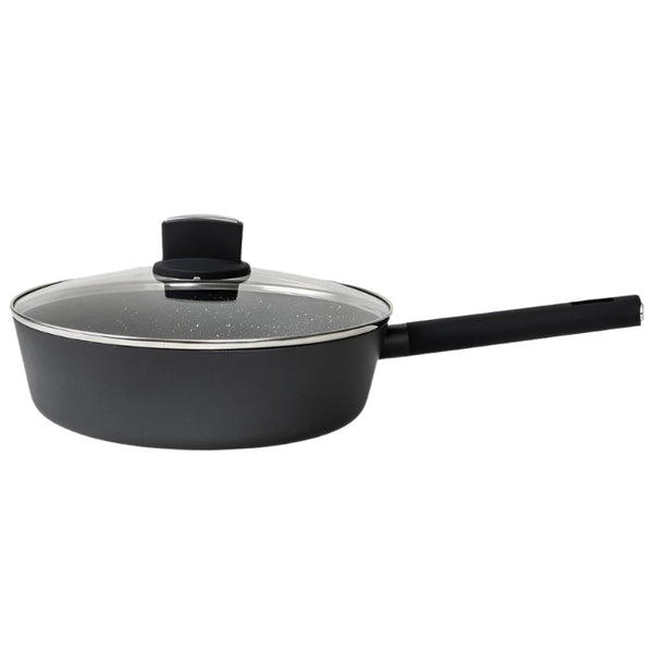 Tigaie Adâncă Din Aluminiu Zilan - 24cm, Capac, Interior Granit - ZLN0874