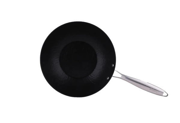 Tigaie Wok Zilan, 28 cm, Adâncă, cu Mâner din Inox - ZLN0934