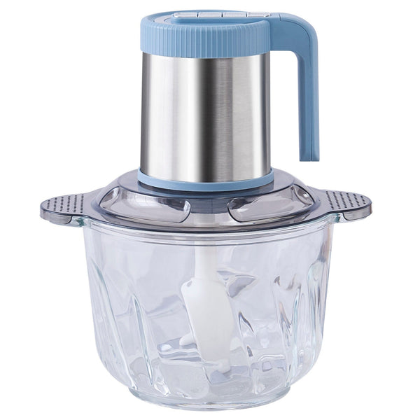 Tocător Electric Profesional - 3L, 1000W, Sticlă, 4 Viteze, 4 Cuțite, Mâner Ergonomic - Silver