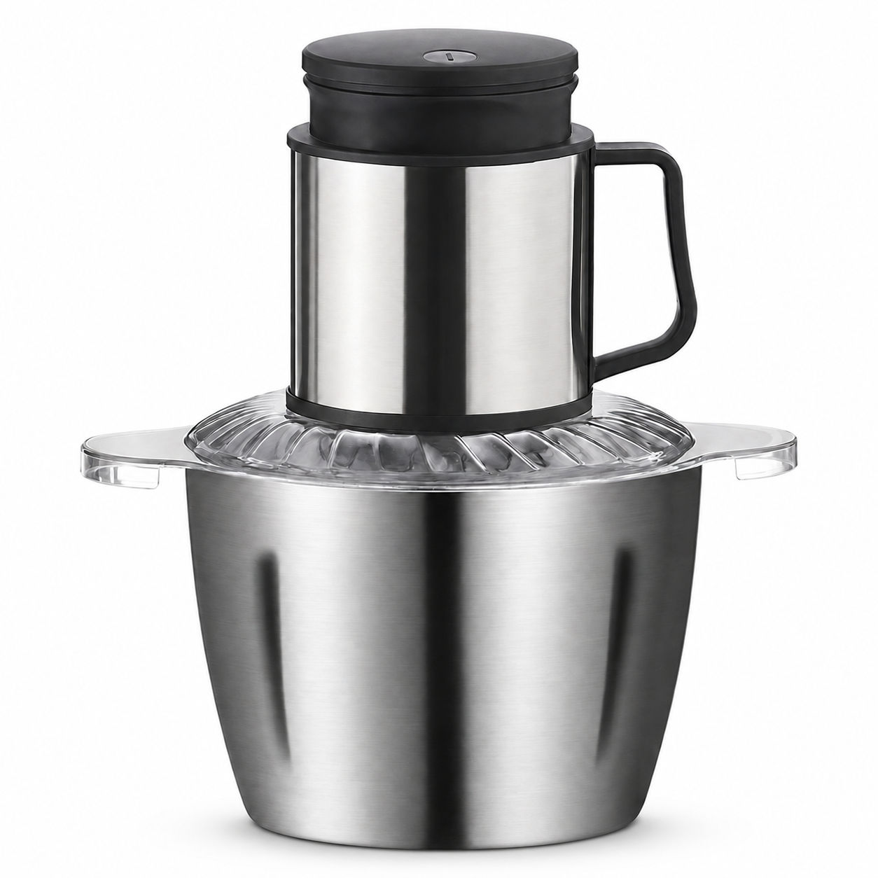 Tocător Electric - 5L, 1500W, Inox, 6 Lame, Oțel Inoxidabil, 2 Viteze, Toacă Rapid: Carne, Legume, Fructe, Semințe, Nuci