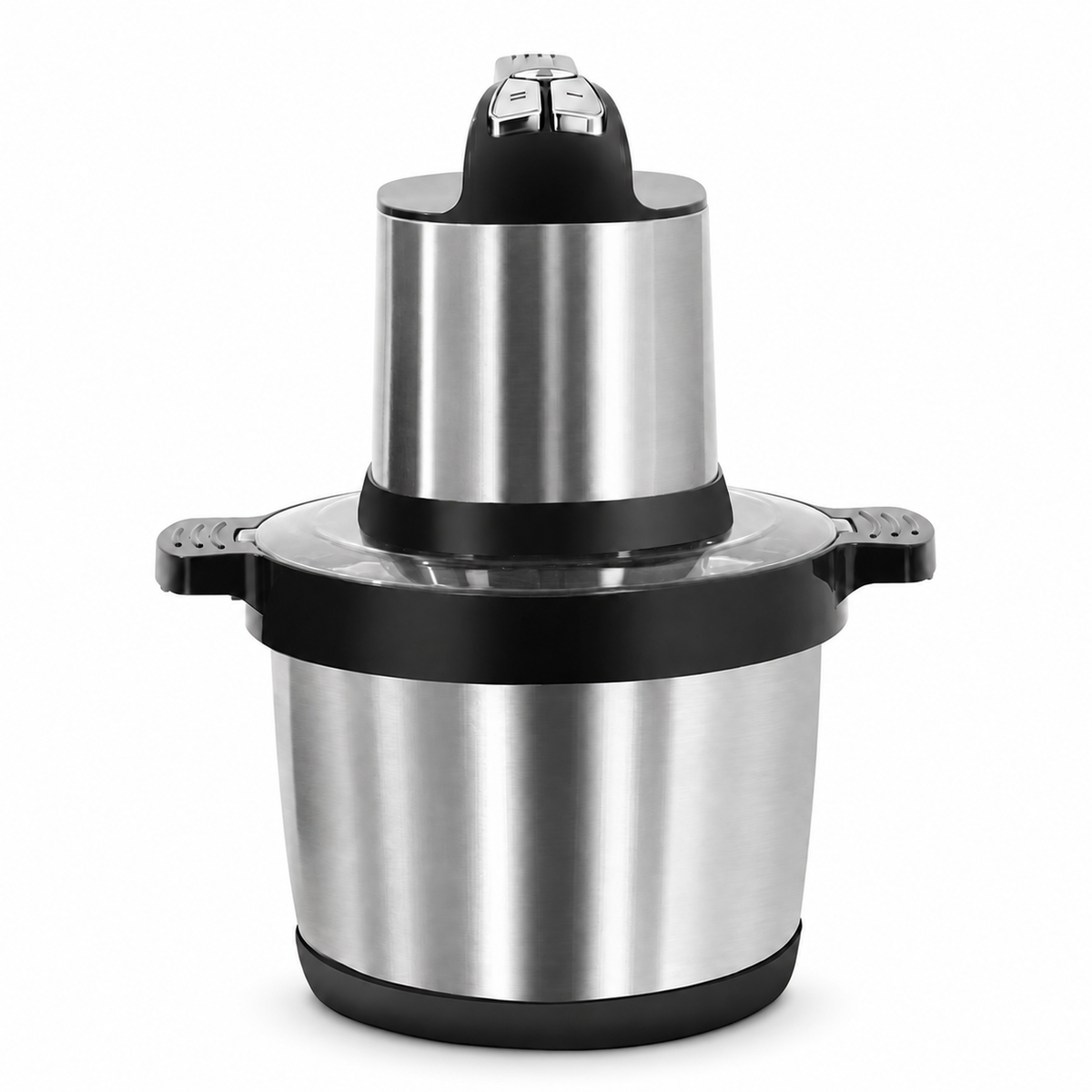 Tocător Electric - 8L, 1500W, 4 Lame, Oțel Inoxidabil, 3 Trepte de Vitez, Toacă Rapid: Carne, Legume, Fructe, Semințe, Nuci cu roșii, ceapă și verdeață tocate în bol