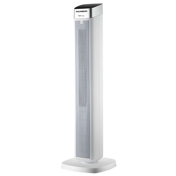 Ventilator Turn Hausberg  - 55W, LED, 3 Viteze, 3 Moduri, Telecomandă, Difuzor Aromaterapie, Înălțime 104cm Timer 24h, Oscilație - HB-5953AB