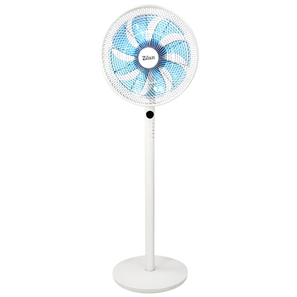 Ventilator Picior 3 în 1 Zilan - 60W, 9 Viteze, 90°, Timer 10h, LED, Diametru 40 cm, Telecomandă, Înălțime Reglabilă - ZLN 3765