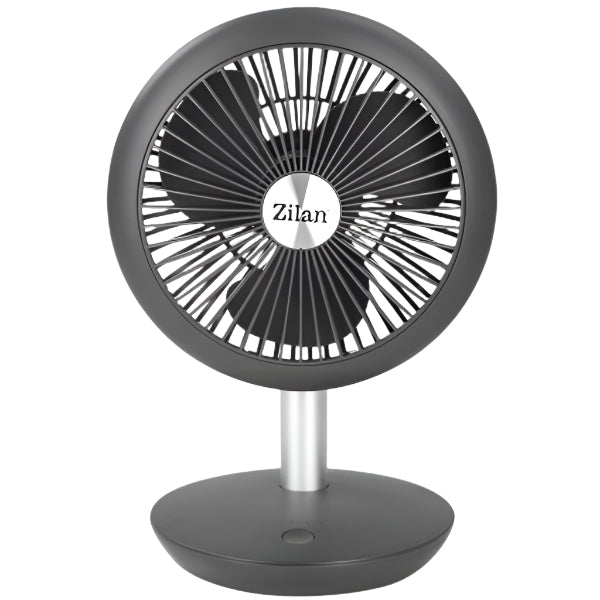 Ventilator Portabil Zilan - 5W, Încărcare USB, 4 Viteze, Autonomie 15 ore, Oscilație Verticală, Diametru 18cm - ZLN4000